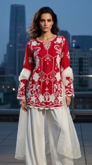 Ruby Garden A-Line Suit Set