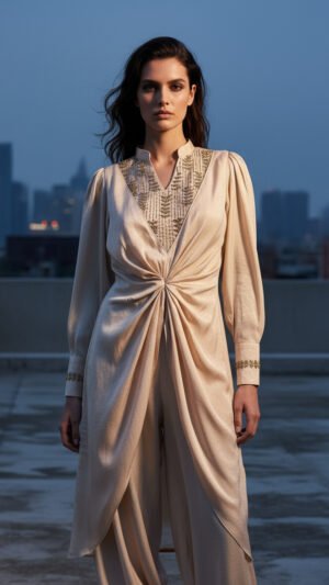 Sandstone Knot Suit – Nude Brown