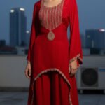 Crimson Curve Suit Set