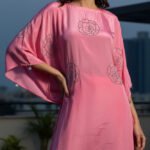 Rose Stone Kaftan Suit with Farshi Salwar