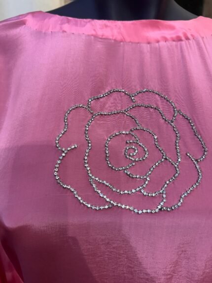 Rose Stone Kaftan Suit with Farshi Salwar