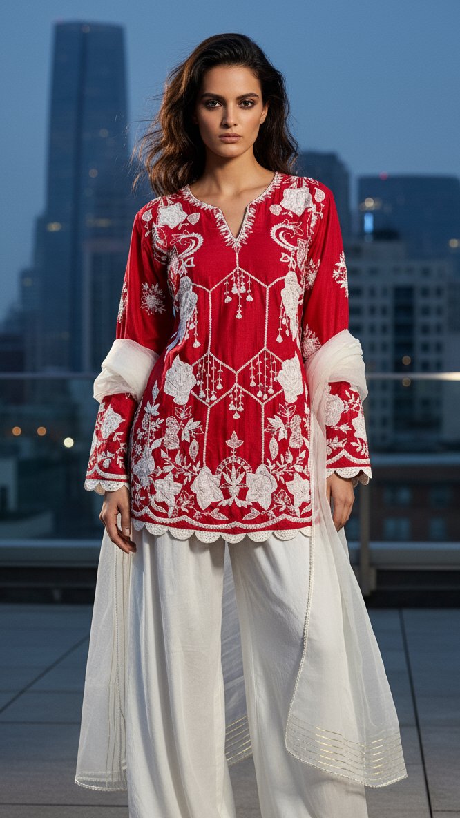 Ruby Garden A-Line Suit Set