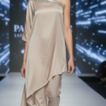 Satin Sequin Kaftan Co-ord Set - ivory