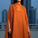 Sequin Cape Kaftan Suit